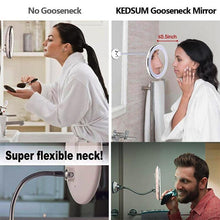Load image into Gallery viewer, 360 Degree Rotation 10X Magnifying LED Makeup Mirror
